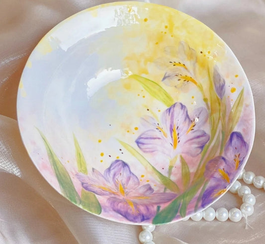 Iris porcelain plate