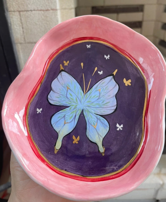 Ceramic butterfly plate