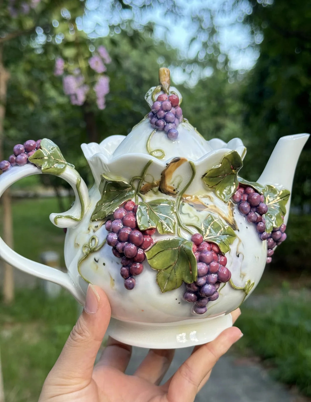 Ceramic grape water kettle exquisite and unique